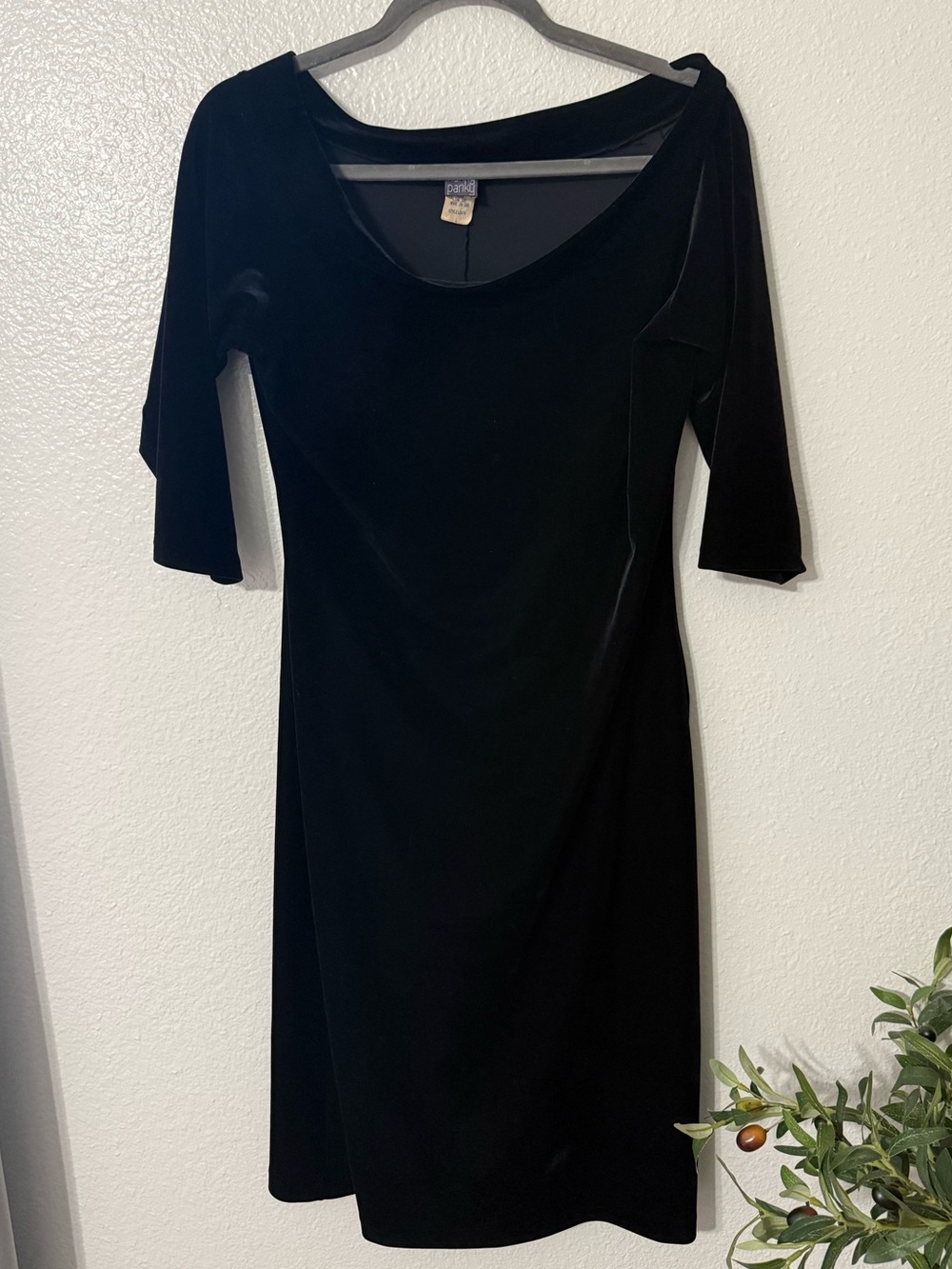 Hanky Panky Black Velvet Little Black Dress Size Large